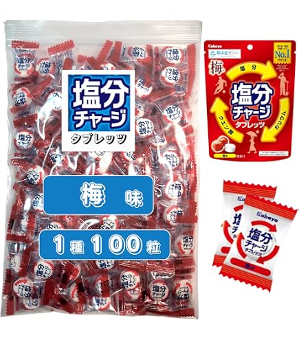 Amazon.co.jp: カバヤ 塩分チャージタブレッツ 梅味 81g DBOX 梅